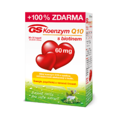 GS Koenzym Q10 s biotinem 60 mg, 30+30 kapslí