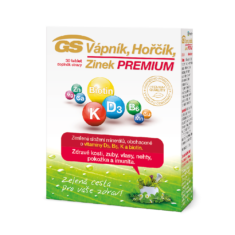 GS Vápník, Hořčík, Zinek PREMIUM, 30 tablet