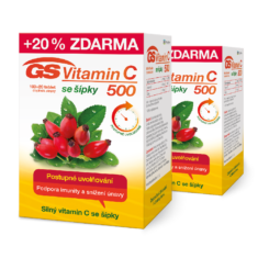 GS Vitamin C 500 se šípky, 2 × 100+20 tablet